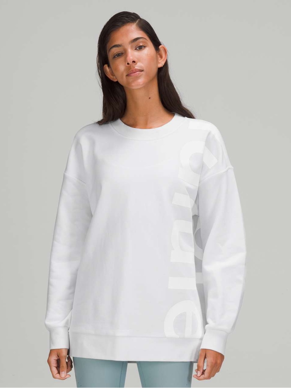 Lululemon Perfectly Oversized Large Logo Crew Neck